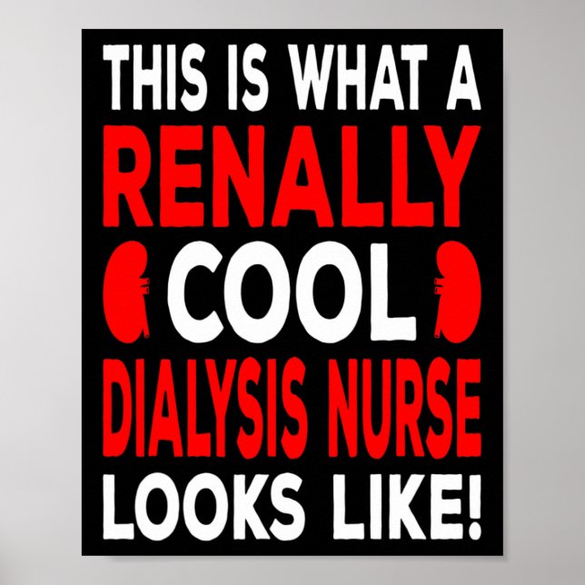Affiche Infirmière cool Dialyse Et Technicienne Dialyse (Devant)