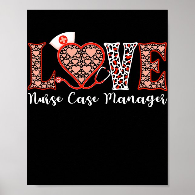 Affiche Infirmière Coque Manager Love Heart Stethoscope Fo (Devant)