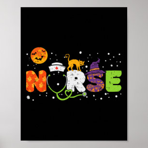 Affiche Infirmière Costume Halloween Stethoscope Pump puls