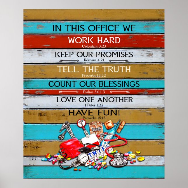 Affiche Infirmière Dans Ce Bureau Nous Motivation (Devant)