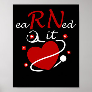 Affiche Infirmière de la RN Infirmière diplômée Stetho