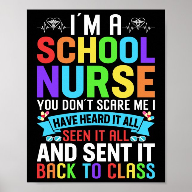 Affiche Infirmière de l'école Appréciation infirmière Écol (Devant)