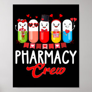 Affiche Infirmière de l'équipe de pharmacie Saint-Valentin