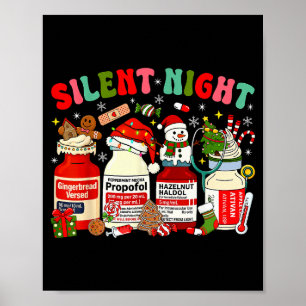 Affiche Infirmière de Noël Drôle de Mocha à la Menthe Poiv