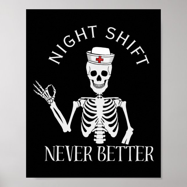 Affiche Infirmière de nuit réanimation Rn Urgences Cvicu N (Devant)