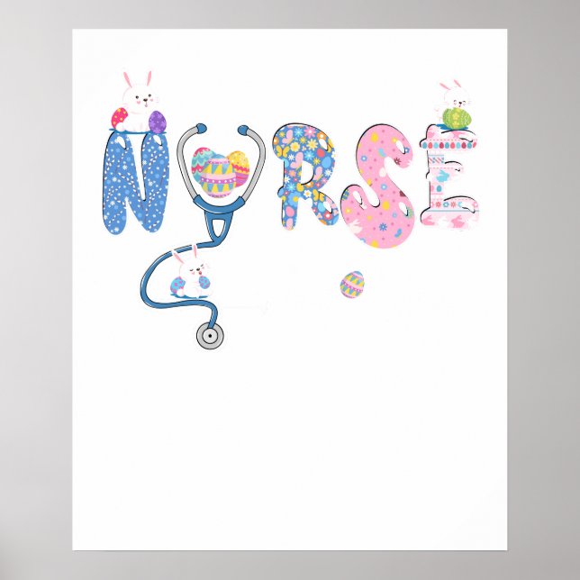 Affiche infirmière de Pâques, rétro, vintage (Devant)