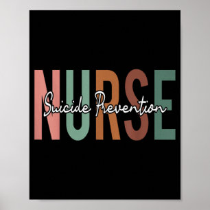 Affiche Infirmière de prévention du suicide Rétro Vintage