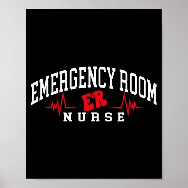 Affiche Infirmière de salle d'urgence drôle des urgences (Devant)