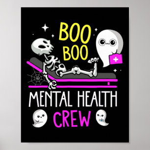 Affiche Infirmière de santé Psych Boo Boo Équipage de soin