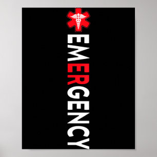 Affiche Infirmière des services des urgences des urgences