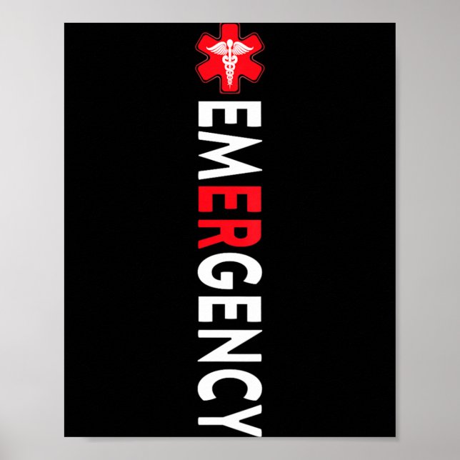 Affiche Infirmière des services des urgences des urgences  (Devant)