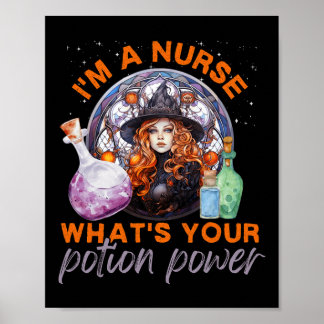 Affiche Infirmière d'Halloween Je suis Infirmière Quelle e