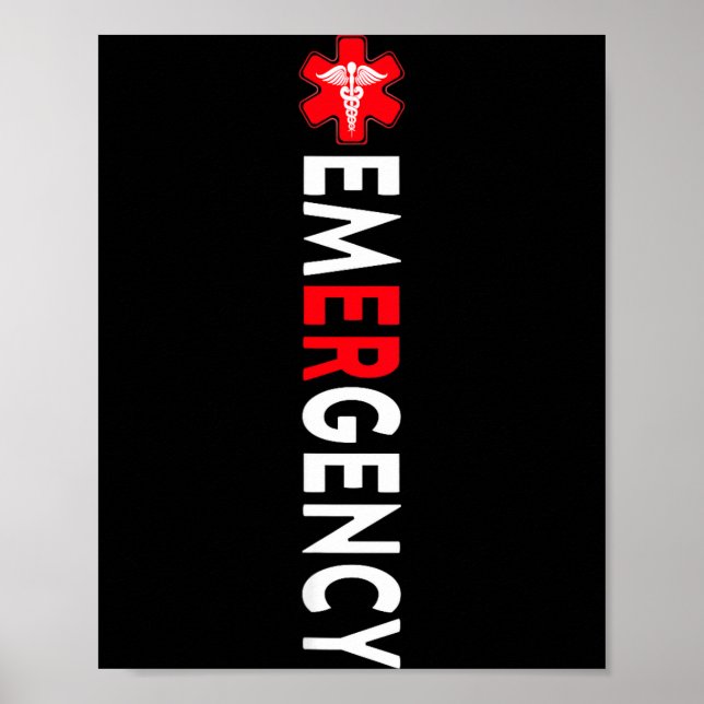Affiche Infirmière drôle des urgences service des urgences (Devant)