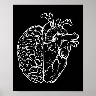Affiche Infirmière du cerveau anatomique Infirmière enseig