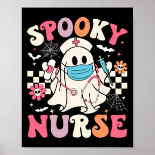 Affiche Infirmière éffrayante Fantôme Halloween mignonne I