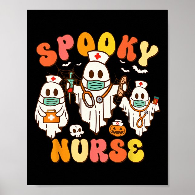 Affiche Infirmière éffrayante Fantôme Super d'Halloween (Devant)