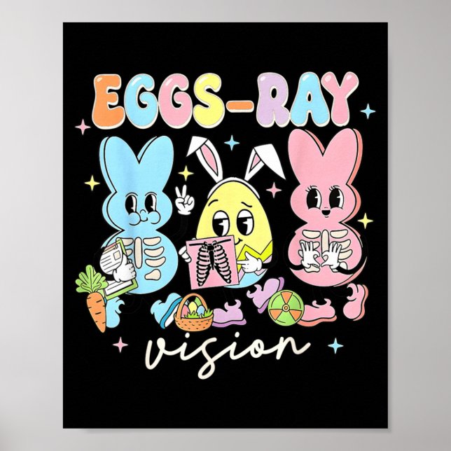 Affiche Infirmière Eggs Ray Vision T- Pâques Technicien(ne (Devant)