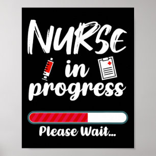 Affiche Infirmière en cours Chargement Funny Nursing Schoo