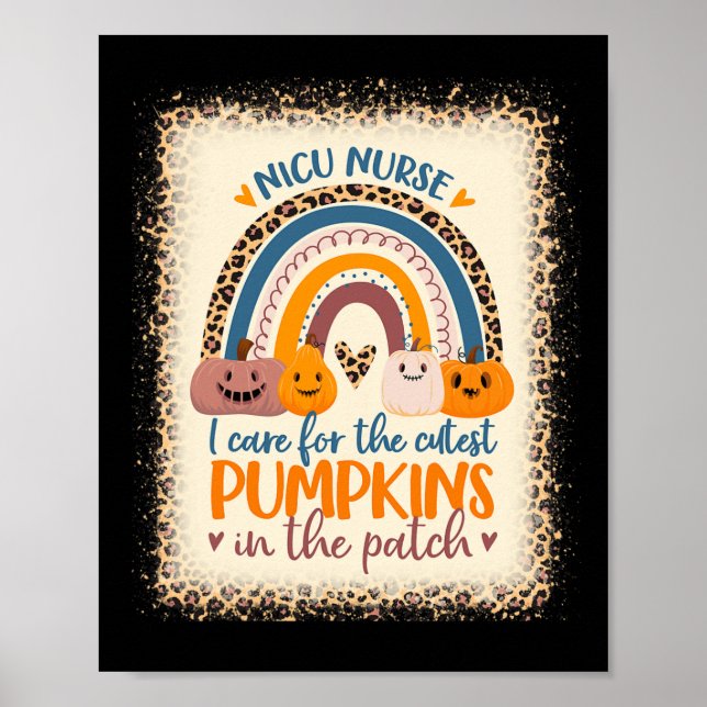 Affiche Infirmière en néonatalogie Halloween Je prends soi (Devant)