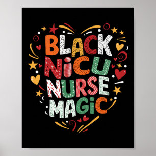 Affiche Infirmière en néonatologie de l'histoire noire Mag