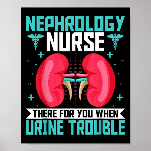 Affiche Infirmière en néphrologie - Drôle Dialyse en soins (Devant)