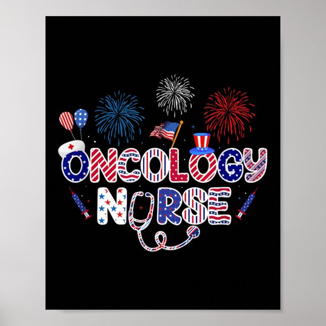 Affiche Infirmière en oncologie 4 juillet Infirmière améri (Devant)