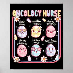 Affiche Infirmière en oncologie Œuf de Pâques Cute Hématol