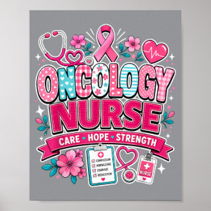 Affiche Infirmière en oncologie Sensibilisation au cancer