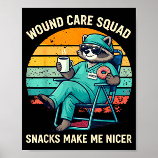 Affiche Infirmière en soins des plaies Humour drôle Les sn