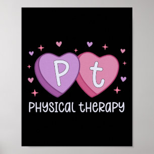 Affiche Infirmière en thérapie physique Saint-Valentin bon