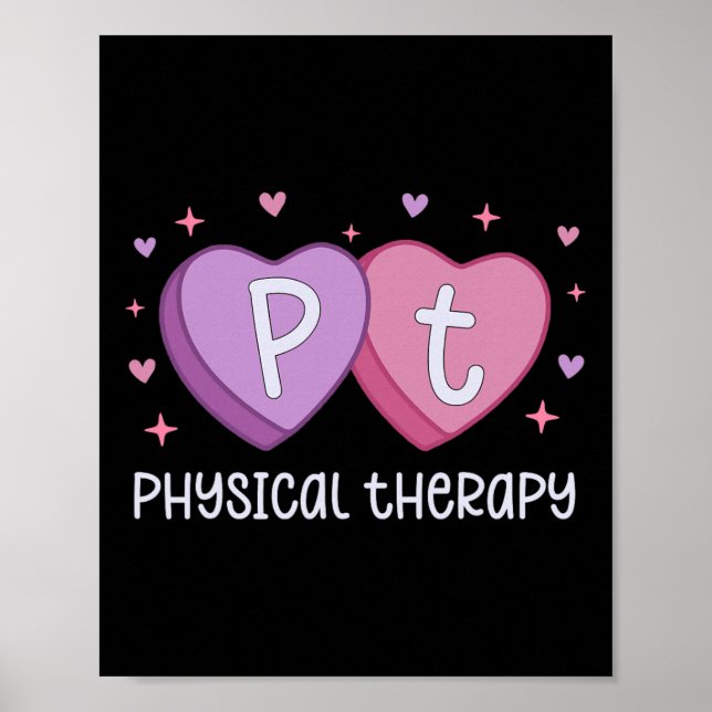 Affiche Infirmière en thérapie physique Saint-Valentin bon (Devant)