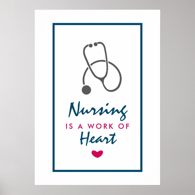 Affiche Infirmière est une oeuvre de Heart Saying avec Ste (Devant)