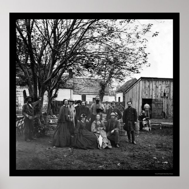 Affiche Infirmière et officier de la Commission sanitaire  (Devant)