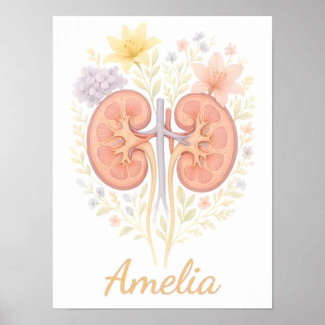 Affiche Infirmière et technicien en néphrologie anatomique (Devant)