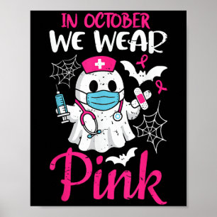 Affiche Infirmière fantôme Halloween Infirmière Cancer du