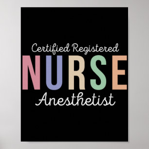 Affiche Infirmière inscrite certifiée Anesthetist CRNA