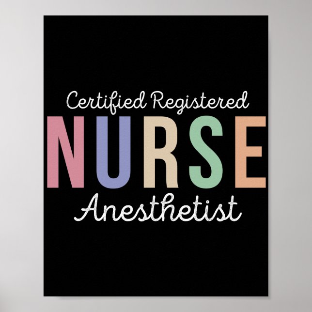Affiche Infirmière inscrite certifiée Anesthetist CRNA (Devant)