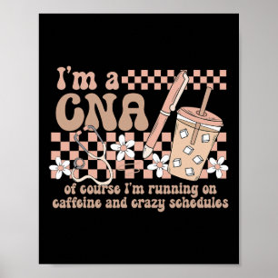 Affiche Infirmière Je suis canne Bien sûr que je cours sur