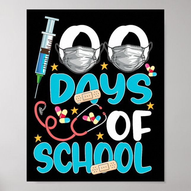 Affiche Infirmière Joyeux 100 Jours De Célébration De L'Éc (Devant)