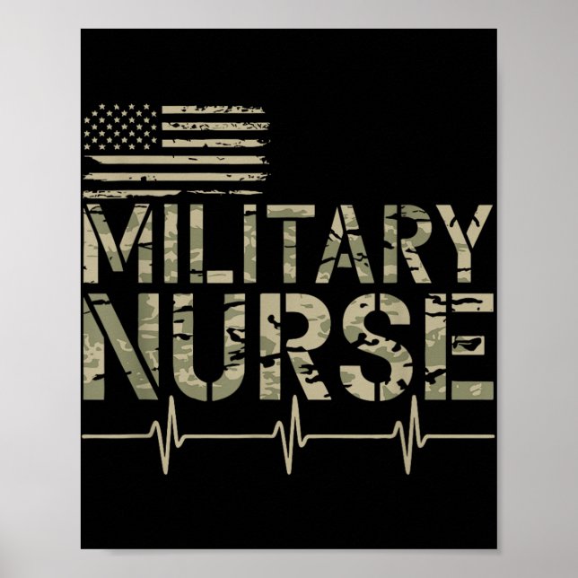 Affiche Infirmière militaire, vétéran américain du corps i (Devant)