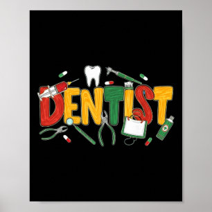 Affiche Infirmière noire magicien dentiste Mois de l'histo