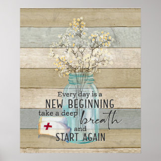 Affiche Infirmière Nouveau Début Inspiration et Motivation