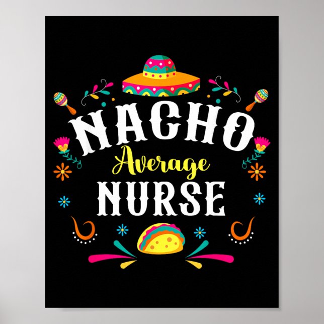 Affiche Infirmière pas moyenne Cinco De Mayo Fiesta Mexica (Devant)