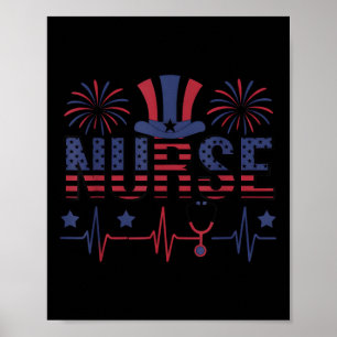 Affiche Infirmière patriotique Jour du drapeau américain 4