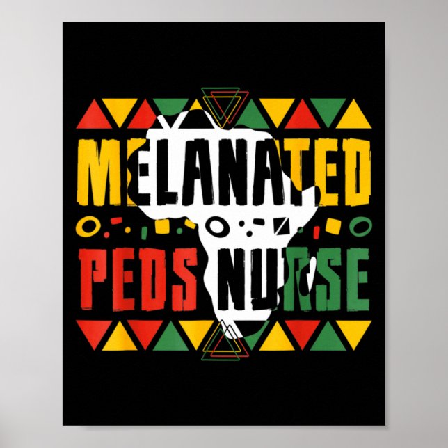 Affiche Infirmière Pédiatrie Mélanisée Mois de l'Histoire  (Devant)