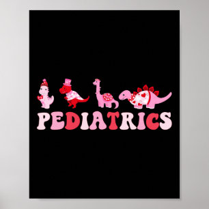Affiche Infirmière pédiatrique Péds Infirmière Dinosaures 