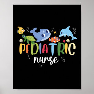 Affiche Infirmière pédiatrique Peds Ocean Sea Appréciation