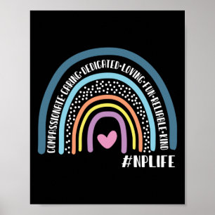 Affiche Infirmière Praticien Compassionné Soin dédié