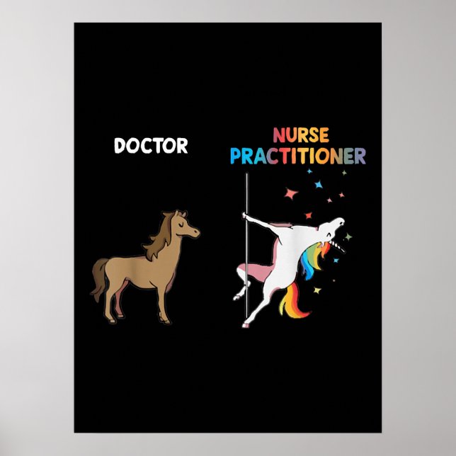 Affiche Infirmière Praticien Unicorn Dancing Pole (Devant)