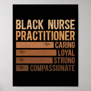 Affiche Infirmière praticienne noire Infirmière afro-améri